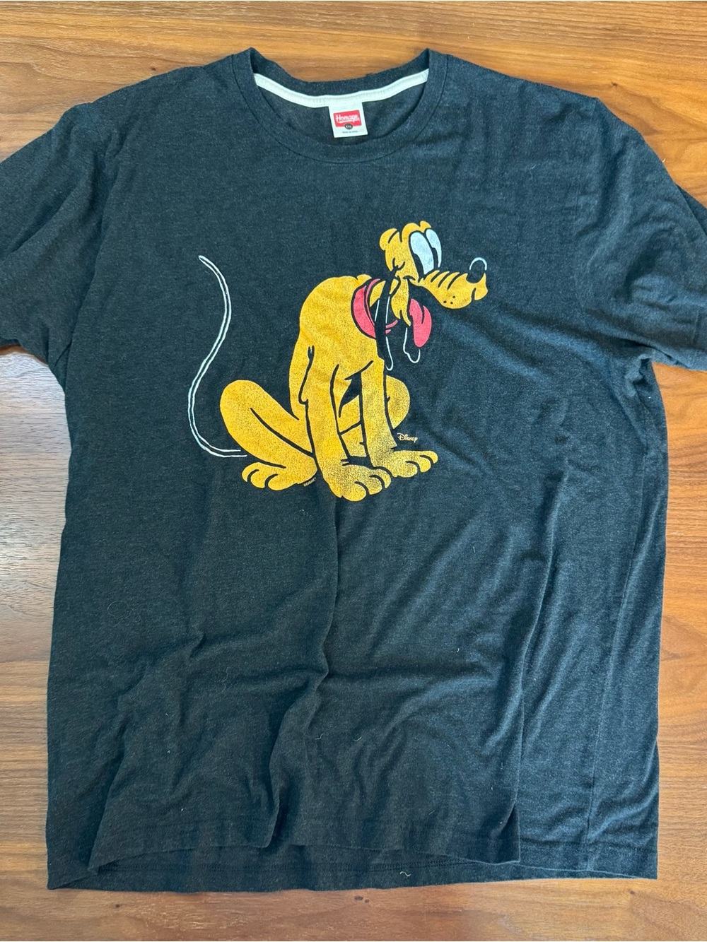HOMAGE Black Tee with Yellow Pluto Graphic